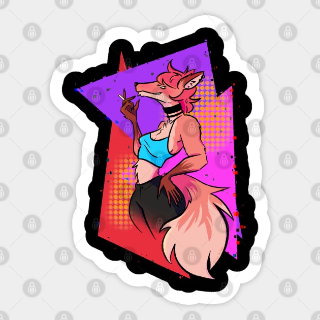 Anthro Fox Sticker by Viv_Does_Art_